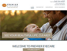 Tablet Screenshot of mypremiereyecare.com